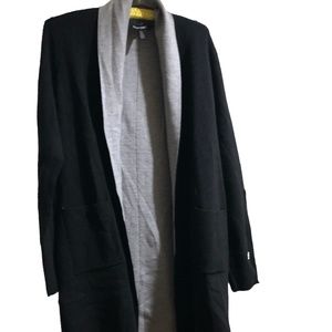 Ellen Tracy Open Cardigan/Top Black Sweater